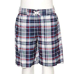 Xtreme Boys Toddler Blue Plaid Swim Trunks Shorts 24 months